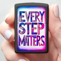 Every step matters in vibrant art.  zippo lighter