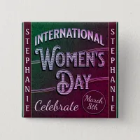 International Women's Day Button