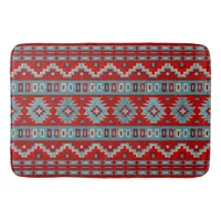 Southwest Mesas Turquoise & Red Large Bath Mat