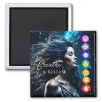 Breathe and Release | Beautiful Ethereal Woman Magnet