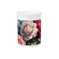 Timeless Rose Floral Charm Beverage Pitcher