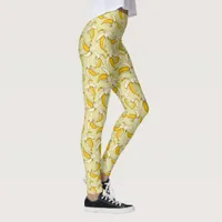 Colorful Tropical Banana Pattern Trendy Fruit Leggings