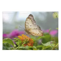 Butterfly and Flower Close-up Photo Cloth Placemat