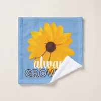 Always Growing Sunflower Photo Art Wash Cloth