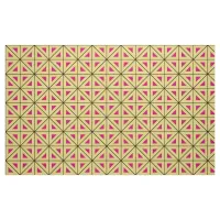 Stylish Yellow & Pink Geometric Pattern Fabric