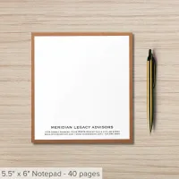 Simple Personalized Business Notepad