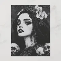 Persephone Black and White Postcard