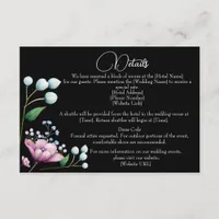 Elegant Floral Wedding Soft Botanical Romance Enclosure Card