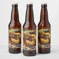 'Be fierce. Embrace the Dragon.' Lunar New Year Beer Bottle Label