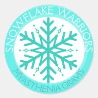 Myasthenia Gravis Snowflake Warrior sticker