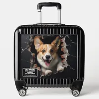 Cute Funny Corgi Meme Luggage