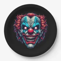 Spooky Clown Face Halloween Party Paper Plates