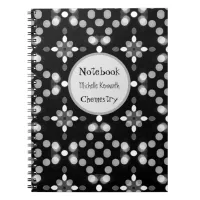 Abstract Monochrome Bokeh Dots Pattern Notebook