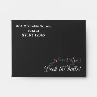 Chalkboard Christmas Lights custom envelopes