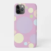 Pastel circles on a pink background | iPhone 11 pro case