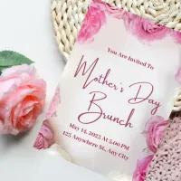 Pink Modern Mother's Day Party Invitation
