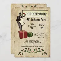 Civil Vintage Yankee Swap Gift Exchange Party, ZPR Invitation