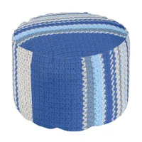 Ottoman - Blue Stripe Crochet Pattern