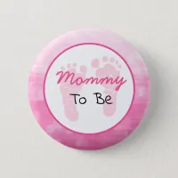 Pink Mom to Be Baby Shower Button
