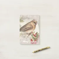 Retro Christmas Bird Post-it Notes