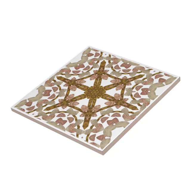 Kaleidoscope wood - Wood kaleidoscope Ceramic Tile