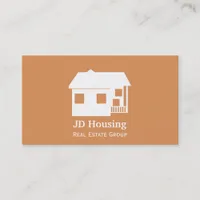 Mod orange brown Classy Real estate  businesscards Business Card