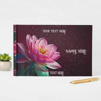 "Floral Lotus Wedding Suite | Starry Night Romance Guest Book