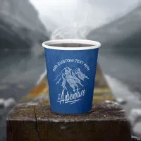 Up For Adventure Mountains White ID358 Paper Cups