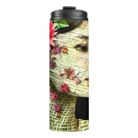 Pretty Woman Art Collage   Thermal Tumbler