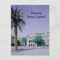 Arizona State Capitol Retro with Touch of Color Postcard