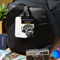 Close-Up of a Majestic Buffalo Luggage Tag