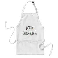 Merry Christmas Decoration Font Adult Apron