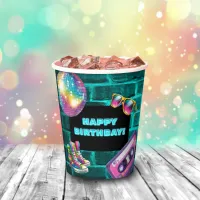 90s Neon Disco Birthday  Paper Cups