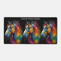 Horse painted design  desk mat