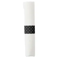 Sophisticated Tiny White Spots on Black Napkin Bands