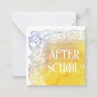 *~* AFTER SCHOOL? AP63 Relationship Flat Note Card