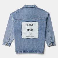 Bride Pretty Polka Dot Custom Bridal Party Wedding Denim Jacket