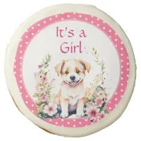 Puppy Themed It's a Girl | Baby Shower Sugar Cookie