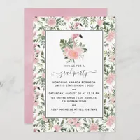 Exotic Tropical Pink Flamingo Graduation Party Invitation