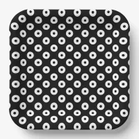 Simple Black and White Polka-Dots Paper Plates