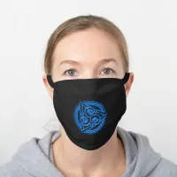 Azure Symphony: The Electric Triad Black Cotton Face Mask