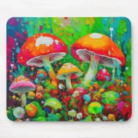 Watercolor Abstract Mushrooms  Mouse Pad