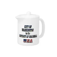 City of Washington in the District of Columbia USA Teapot