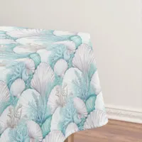 Coastal Seashell & Coral Pattern#3 ID1009 Tablecloth