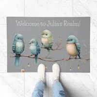 Whimsical Birds on Branches Timeless Elegance Doormat