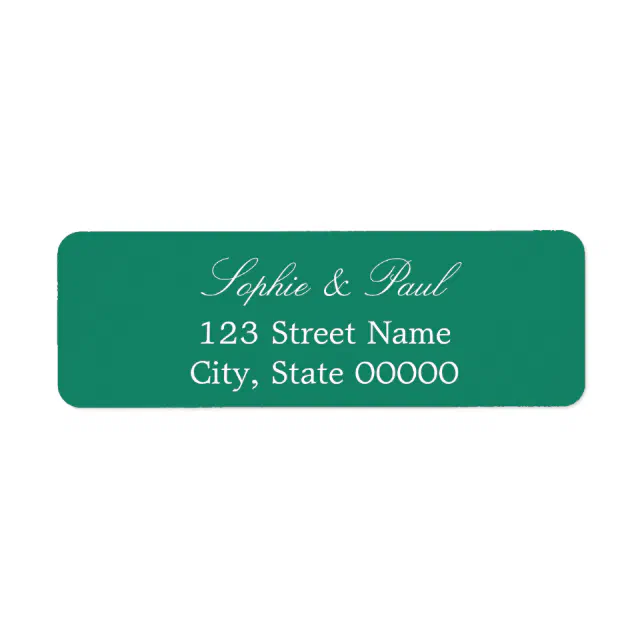 Elegant Emerald Green Return Address Label