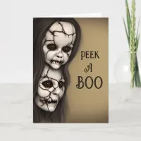 Spooky Faces Peek-a-Boo Halloween Card