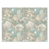 Art Nouveau Style Seashells Repeating Pattern Tissue Paper