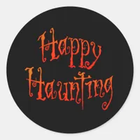 Happy Haunting Classic Round Sticker