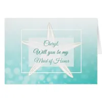 Will you be my Maid of Honor Personalized Card